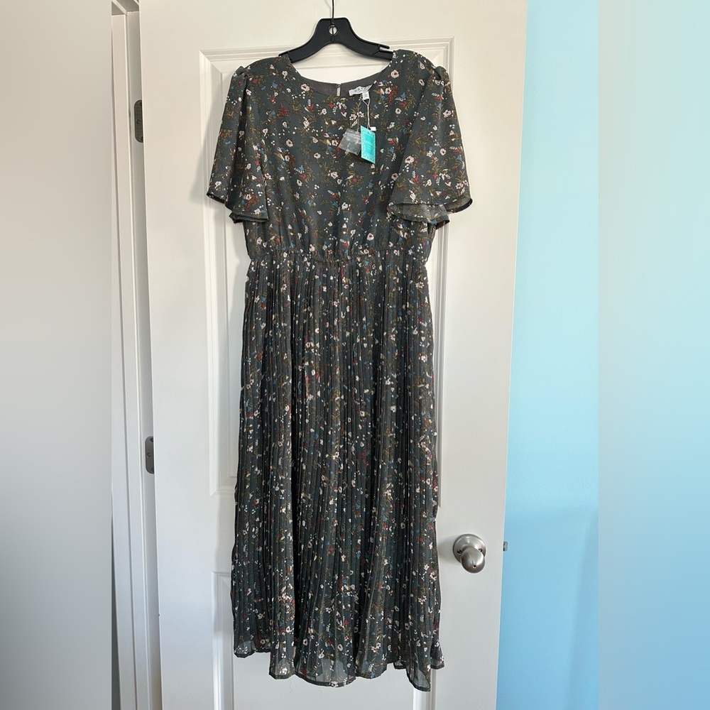 Hayden by PinkBlush midi length pleated dress